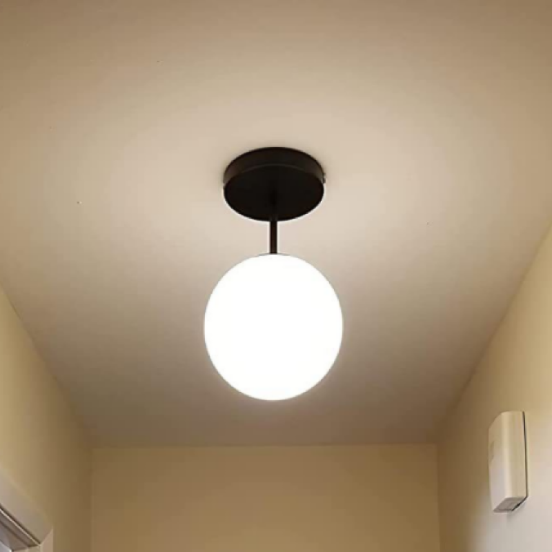 Malvo halvt infälld taklampa i glas