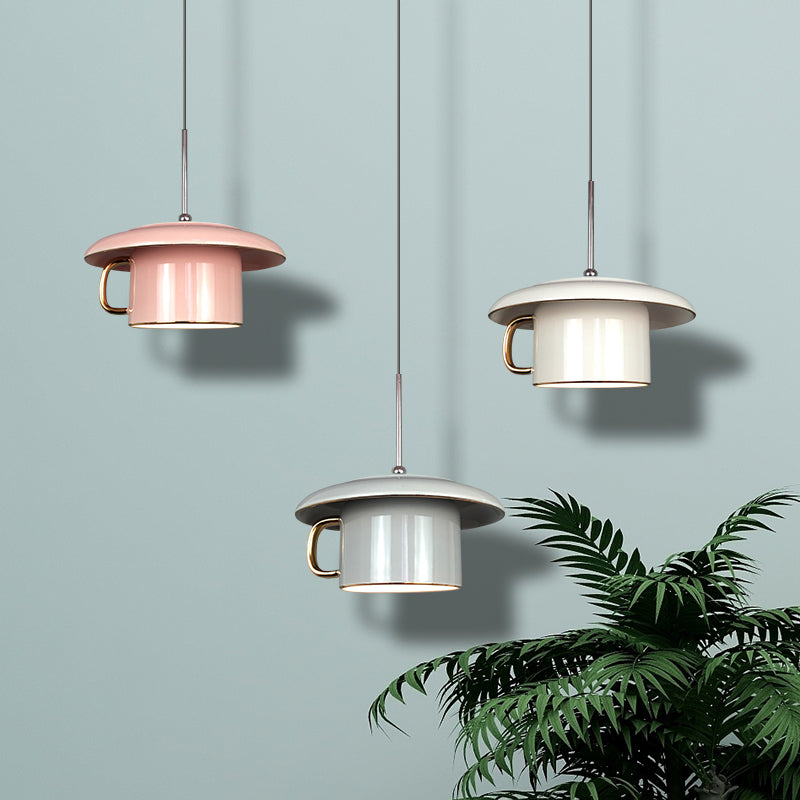 Valentina urban keramisk LED-pendellampa med kopp, vardagsrum