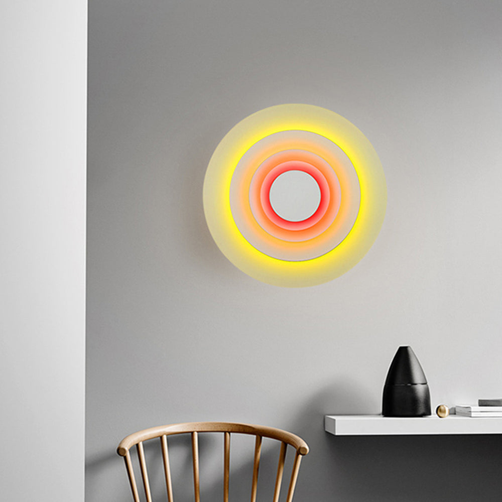 Candeeiro de parede Aria circular 3 em 1, LED colorido