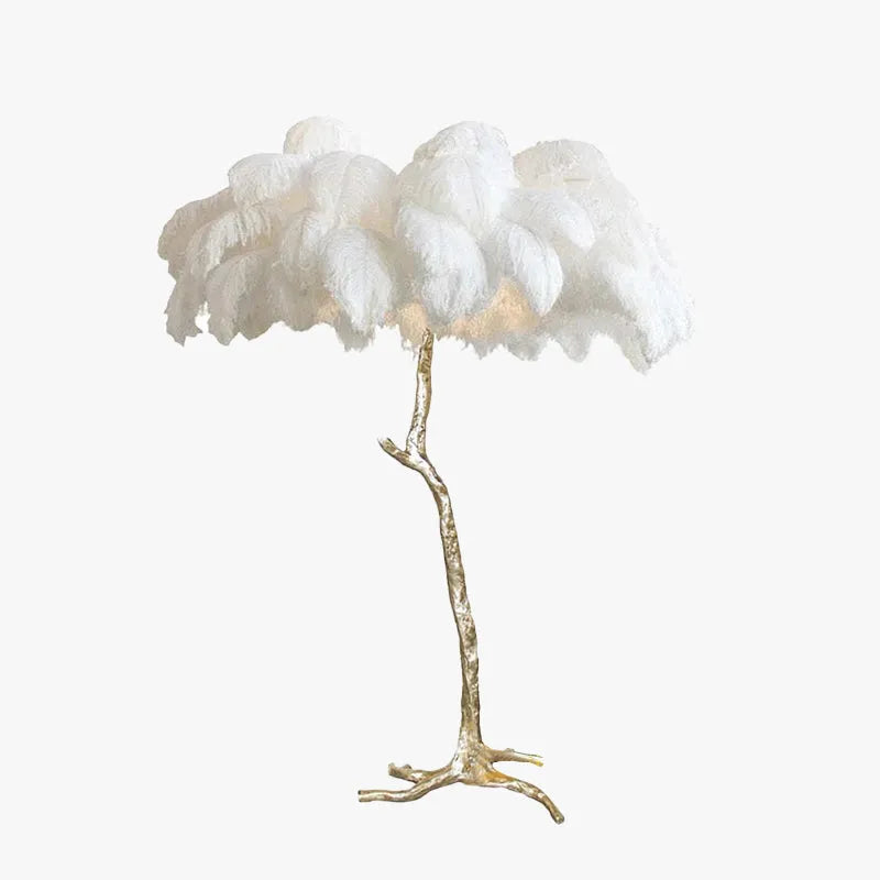 Salenor Nordic Luxury Unique Ostrich Feather Floor Lamp/Table Lamp