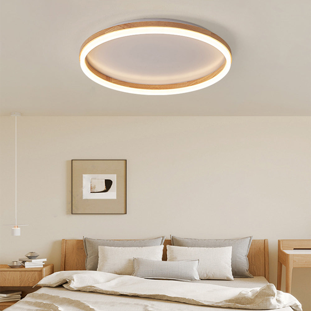 Solenor Ceiling Light Flush Mount Wood