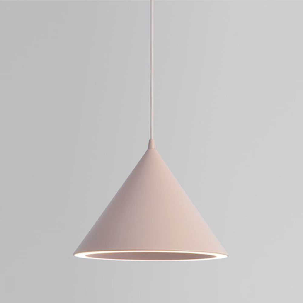 Candeeiro suspenso LED Aria, colorido e em forma de funil