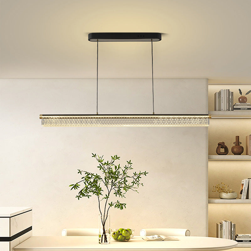 Arisha modern LED-pendellampa i klart glas och metall för te-/matsal/vardagsrum