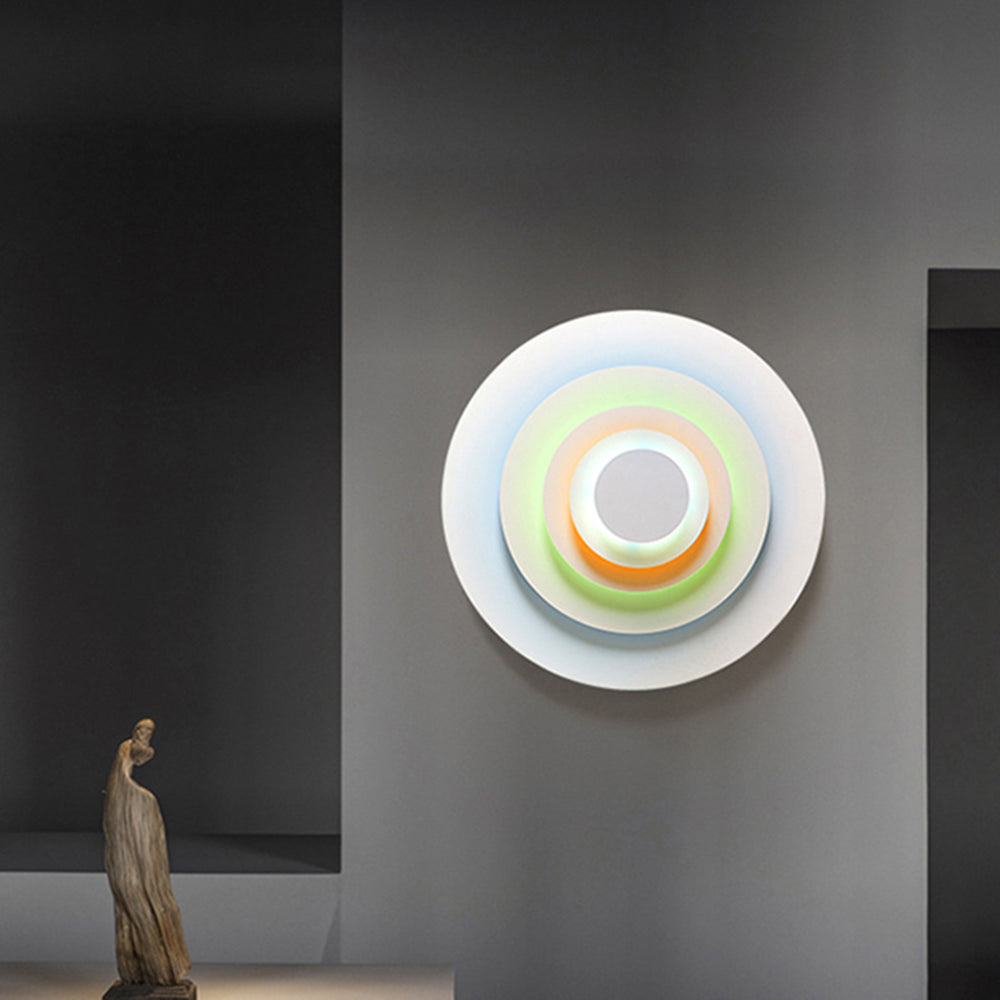 Candeeiro de parede Aria circular 3 em 1, LED colorido