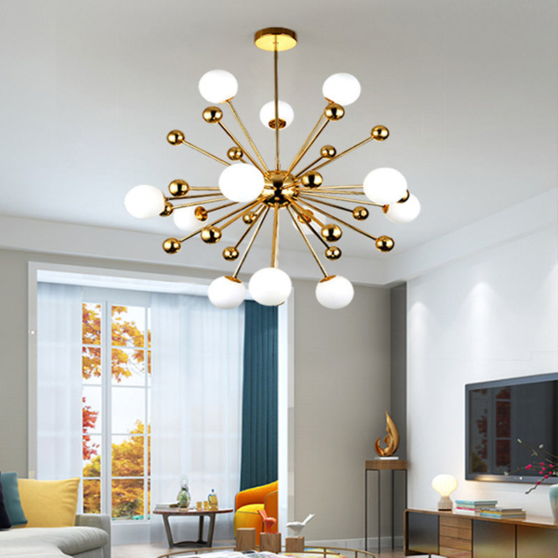 Silva Modern LED Chandelier Gold Glass Living/Dining Room/Bedroom