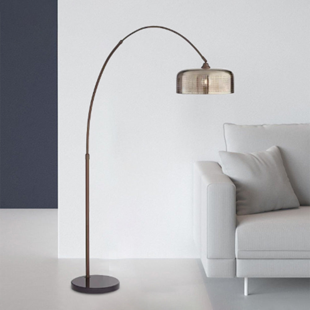 Hailie retrobrun buet gulvlampe, metal