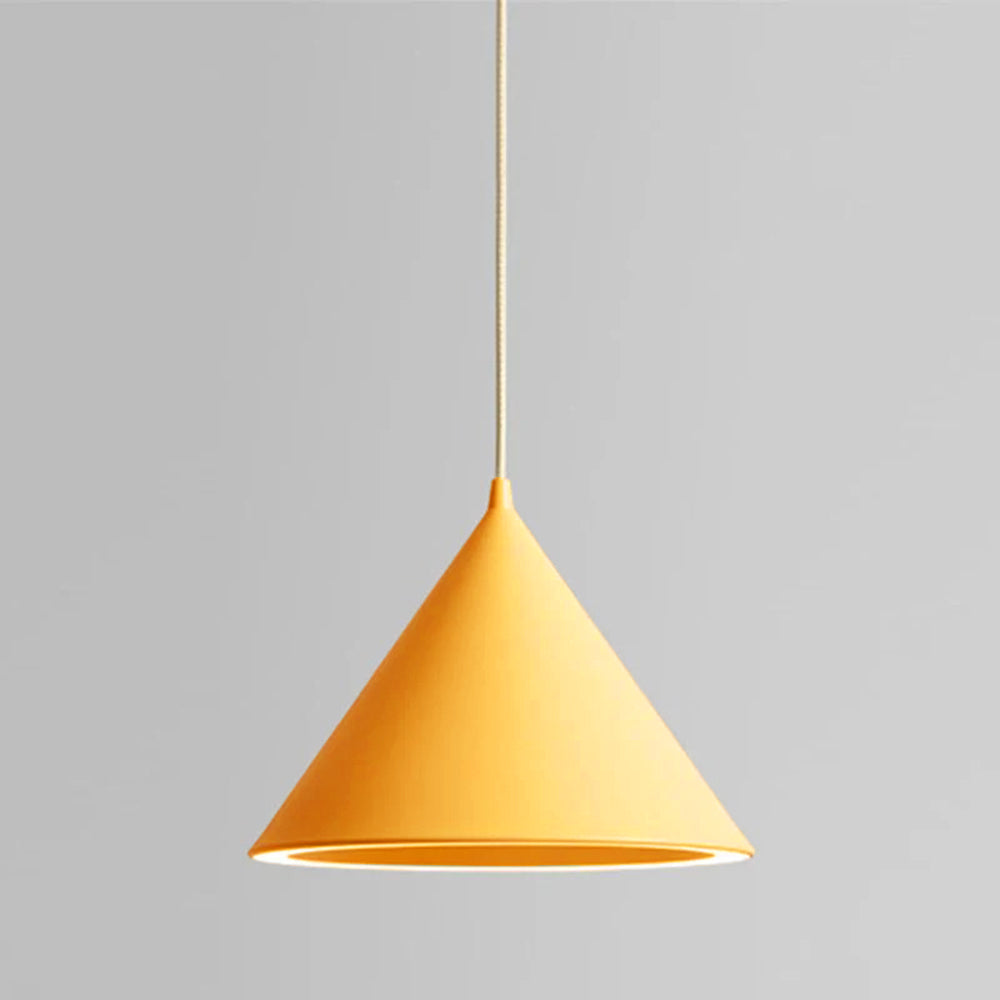 Candeeiro suspenso LED Aria, colorido e em forma de funil