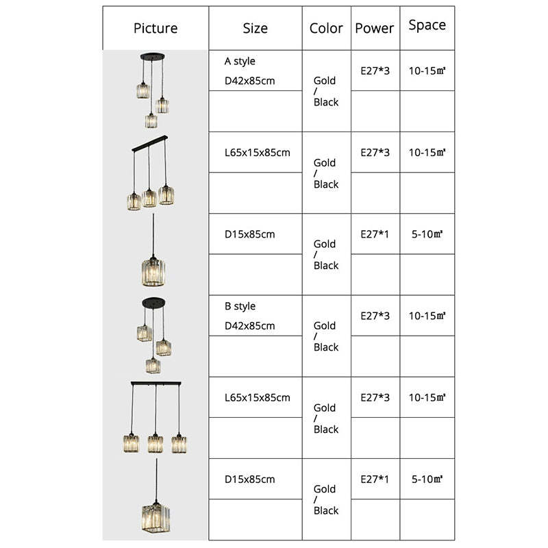 Maruvo Pendant Light Modern Cluster Cylinder Glass