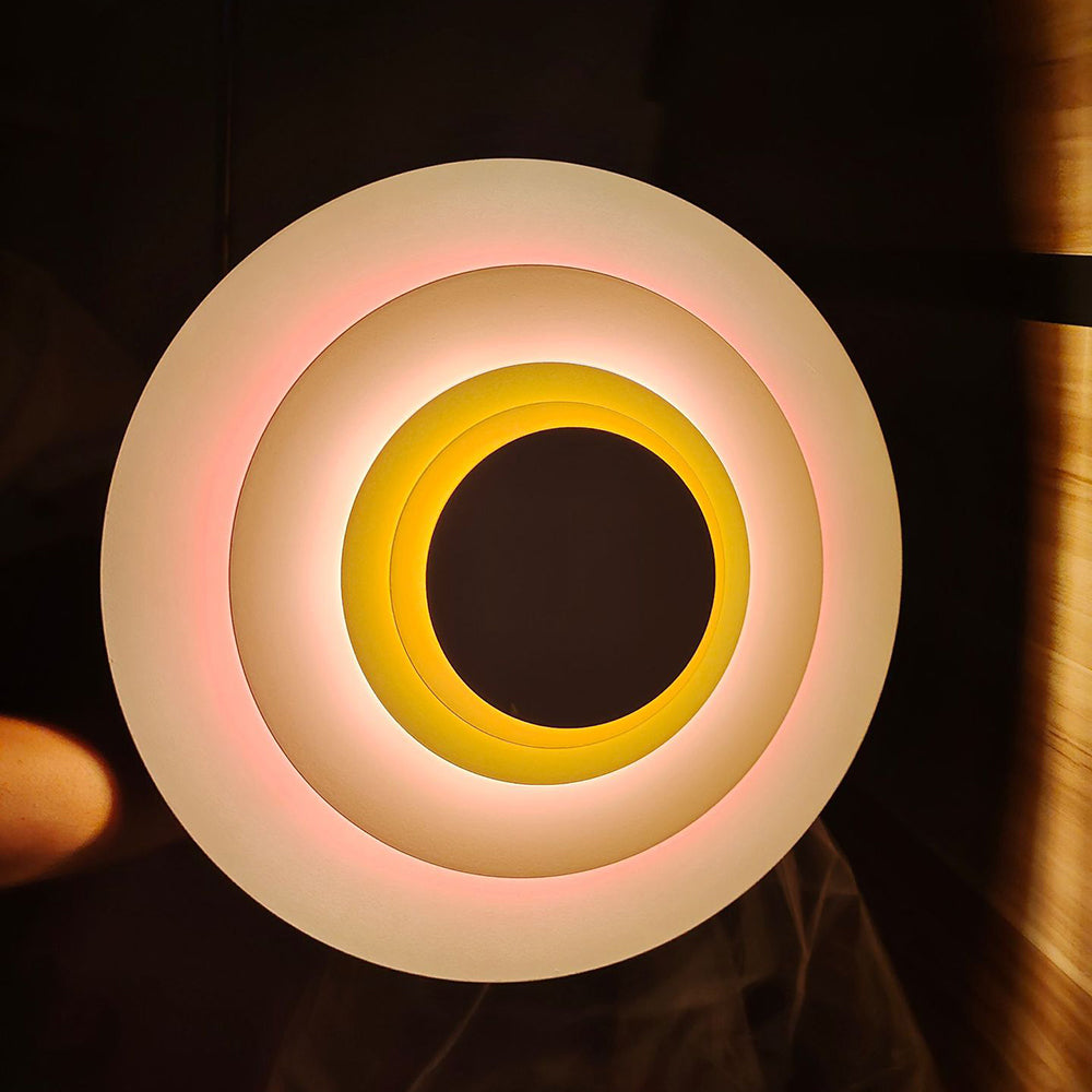 Candeeiro de parede Aria circular 3 em 1, LED colorido