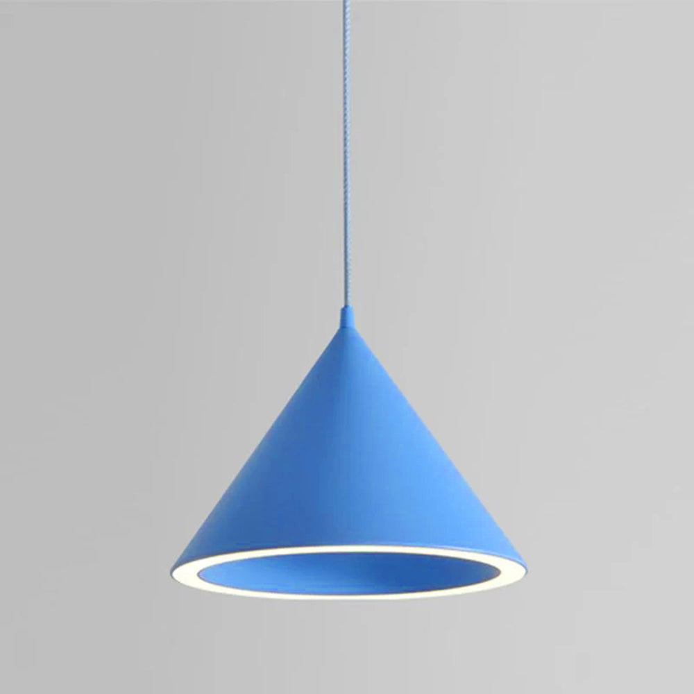 Candeeiro suspenso LED Aria, colorido e em forma de funil