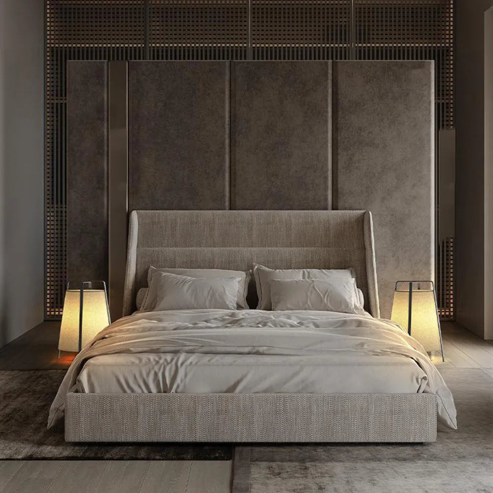 Ritta modern minimalistisk golvlampa i tyg, L/S