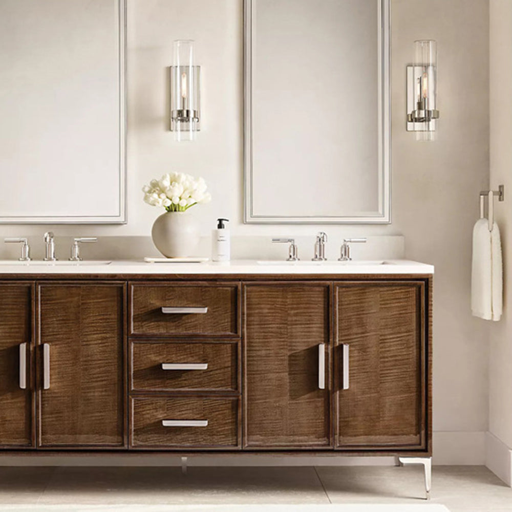 Zenil moderne cylinderformet væglampe i glas