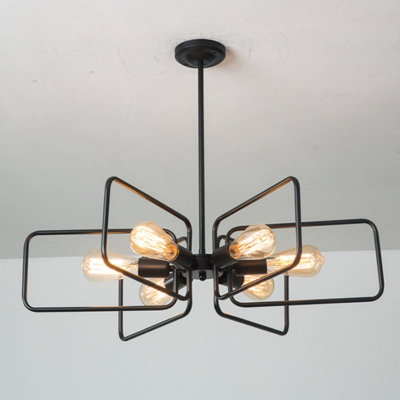 Candeeiro de teto LED industrial Alessio, metal preto, sala/quarto
