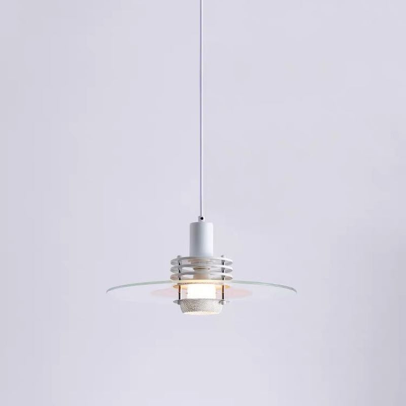 Valentina minimalistisk LED-pendellampe i metal/glas, soveværelse