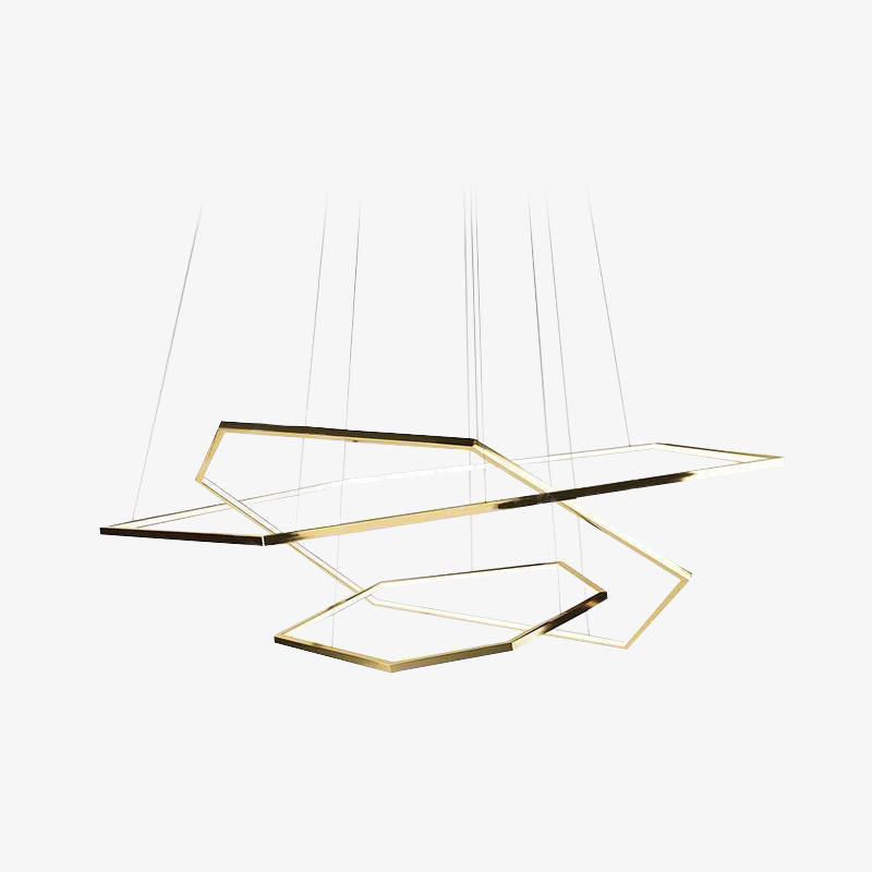 Arisha minimalistisk geometrisk metalpendel, guld, gør-det-selv