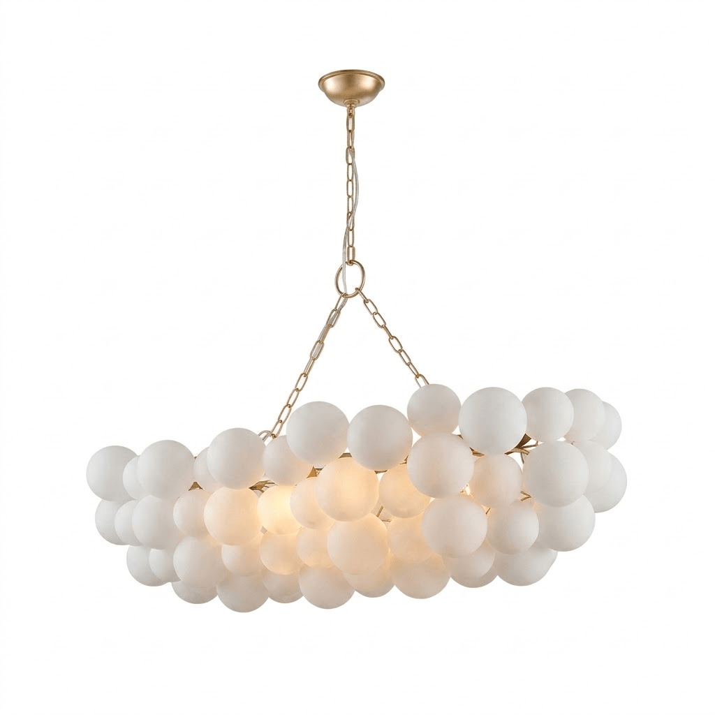 Lustre Velly com bolhas de bolas de vidro