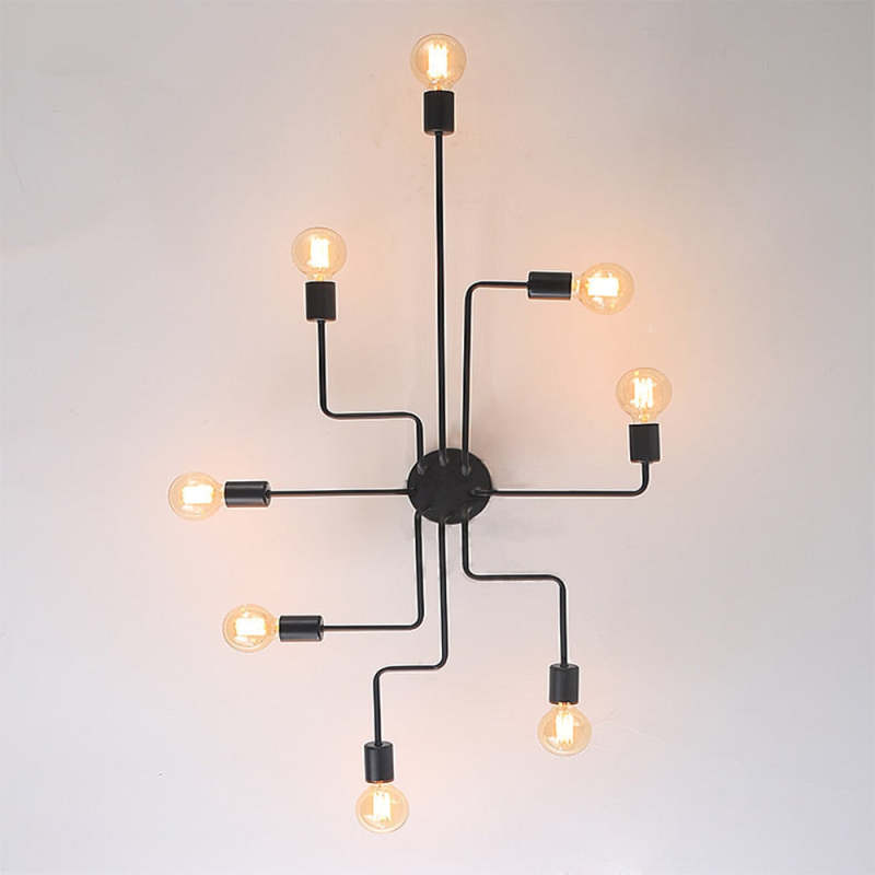 Arisha Vintage Modern Minimalist Industrial Metal Black Ceiling Lamp
