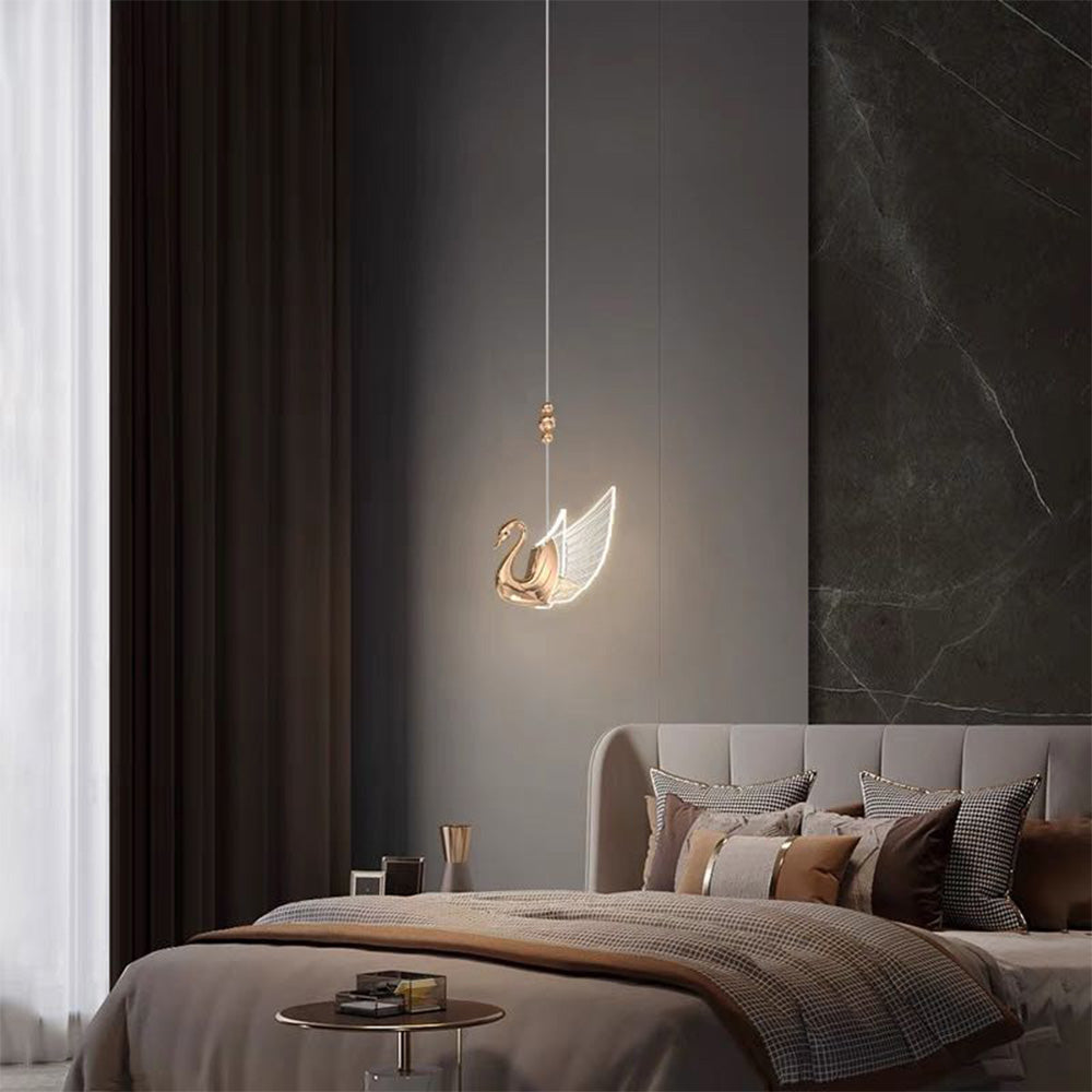 Arisha modern kreativ svanformad pendellampa, 2 färger