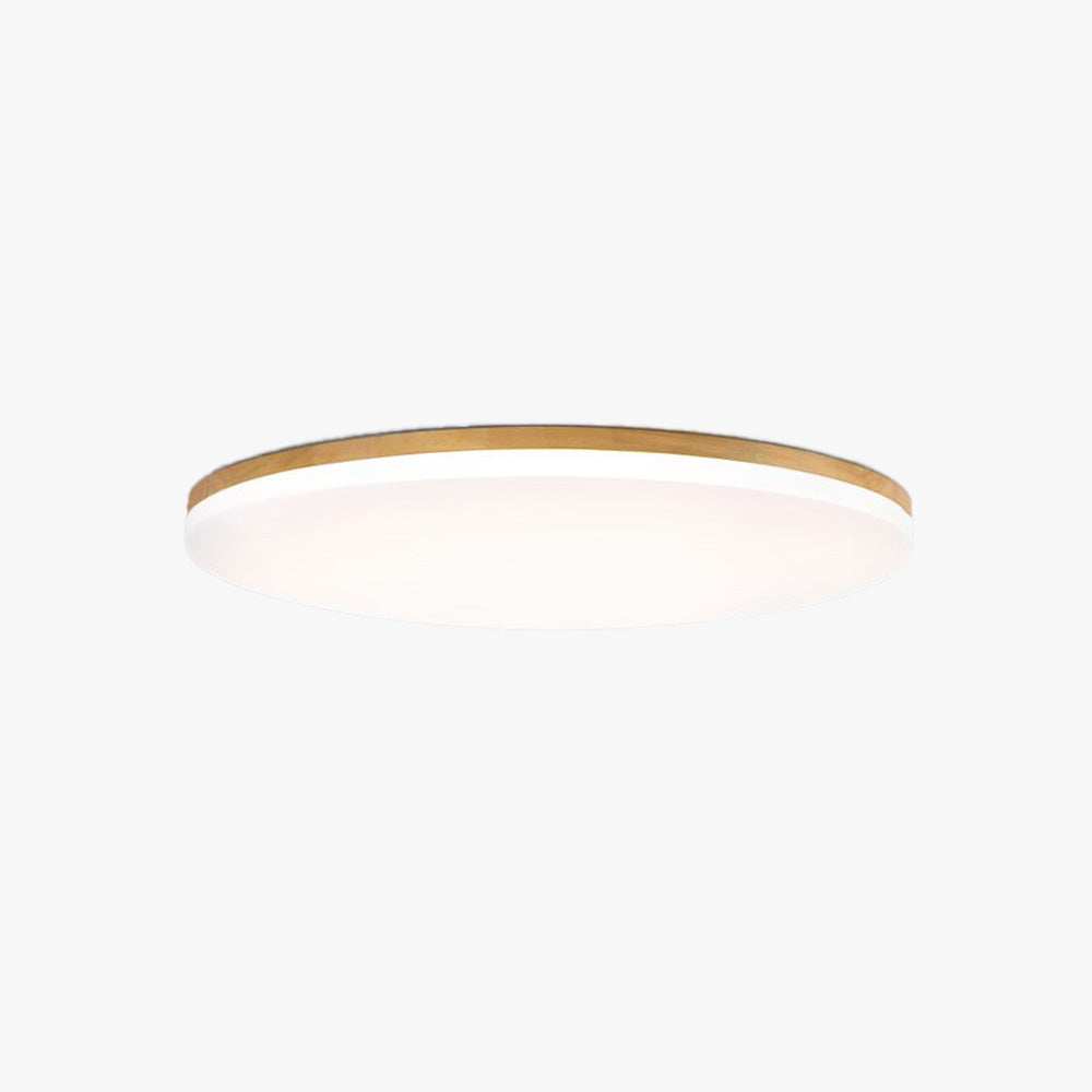 Norev Ceiling Light Slim Round Wood Frame