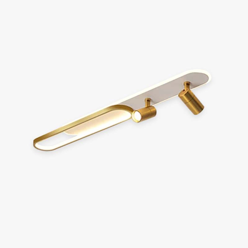 Aim modern taklampa med spotlight, svart/guld