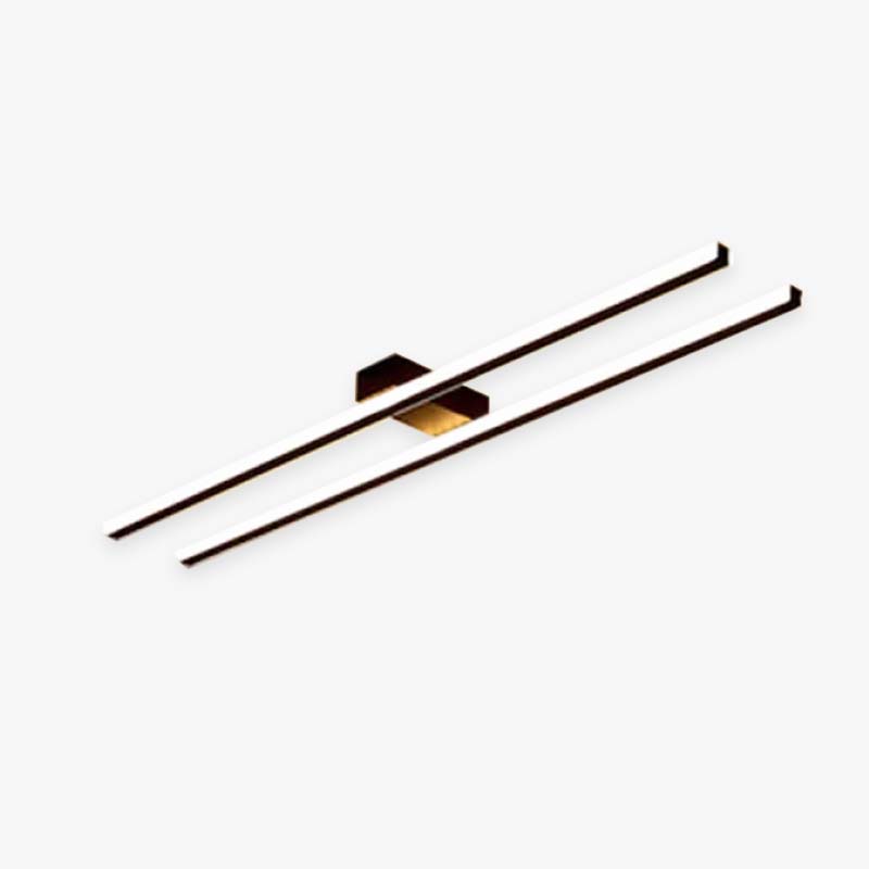 Arisha Modern Minimaliste Flush Mount Ceiling Light, Double-Linear