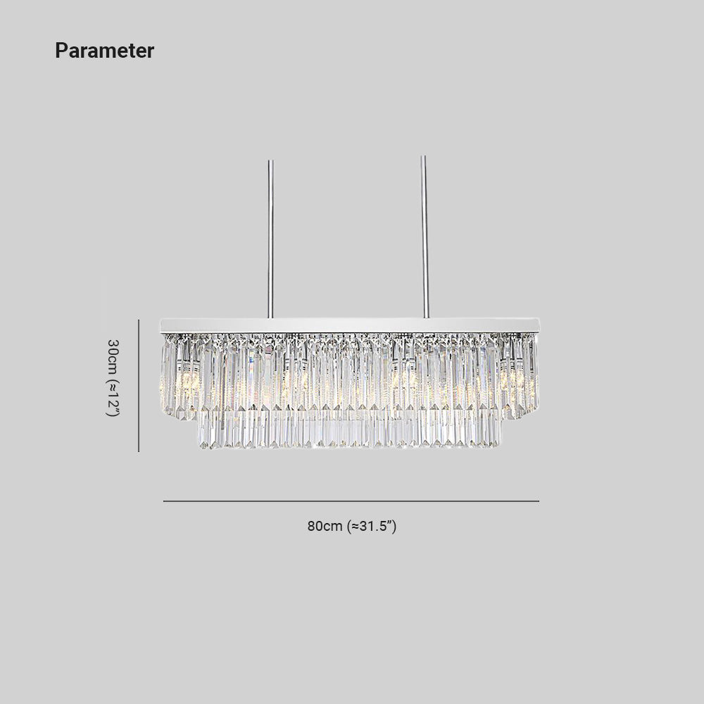 Kristy moderne art deco-LED-pendel, krystal/metal