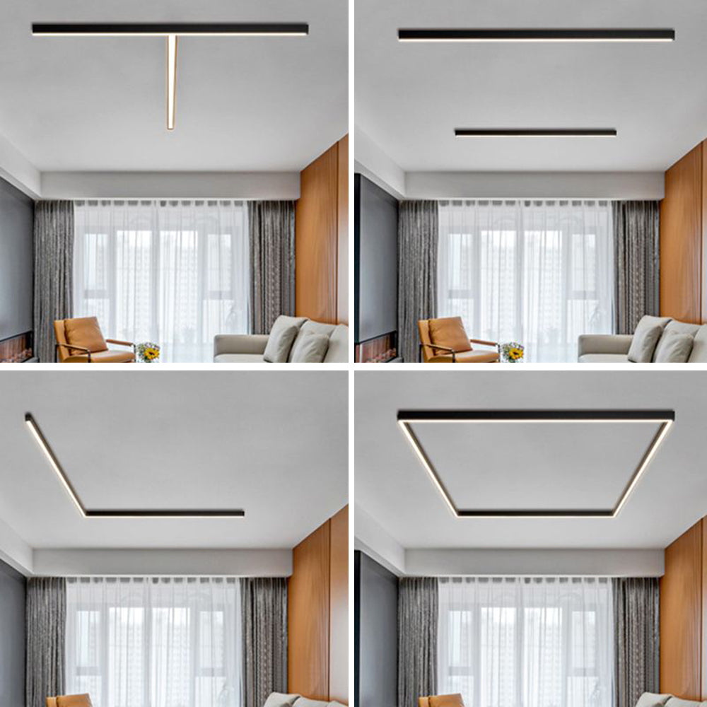Velmio Ceiling Light/Wall Light Linear Black