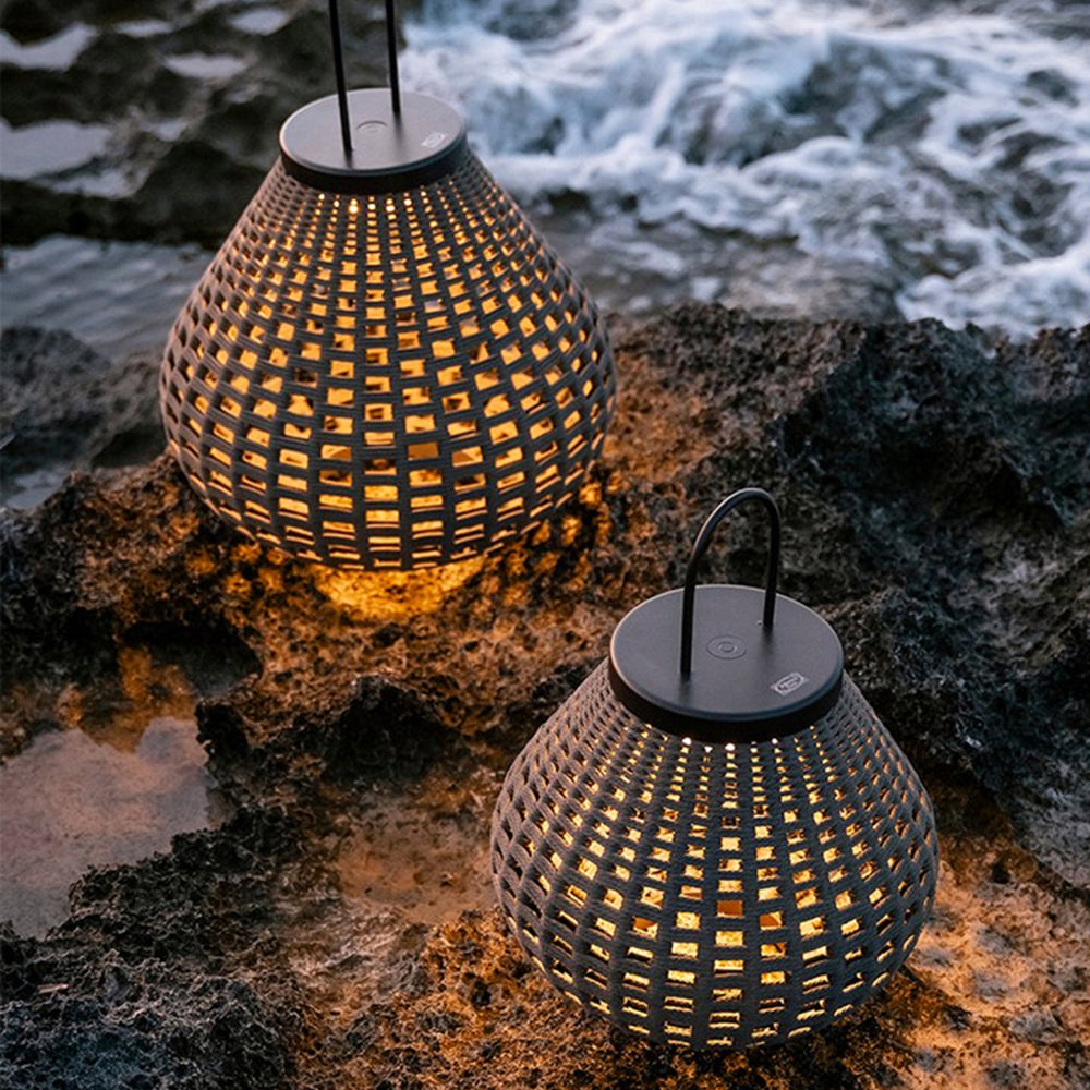 Ray Vintage Lantern Metal Floor Lamp, Brown, Outdoor