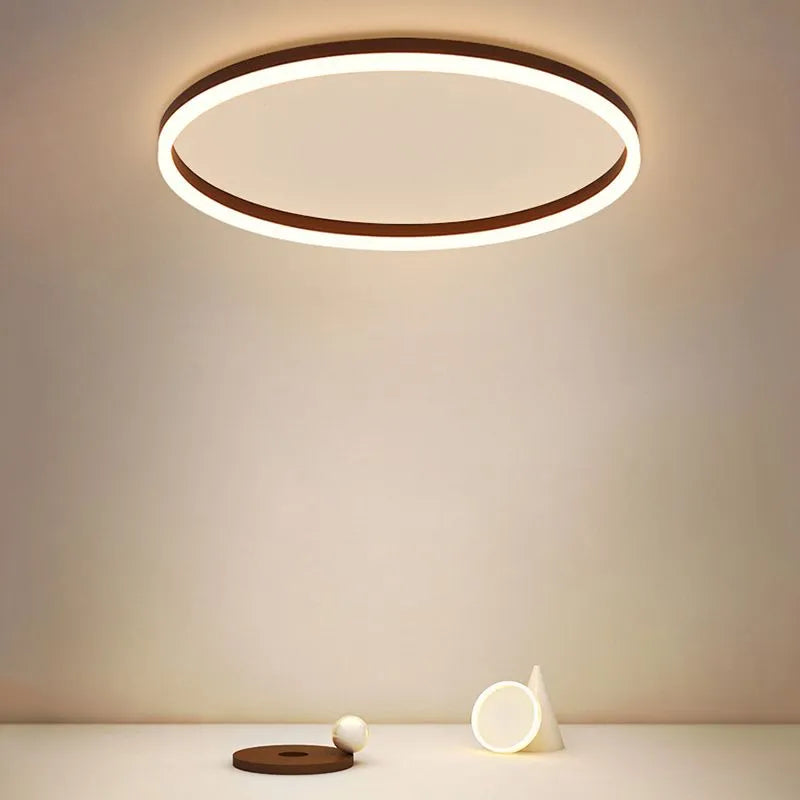 Arisha minimalistisk ringformet loftlampe i metal, sort