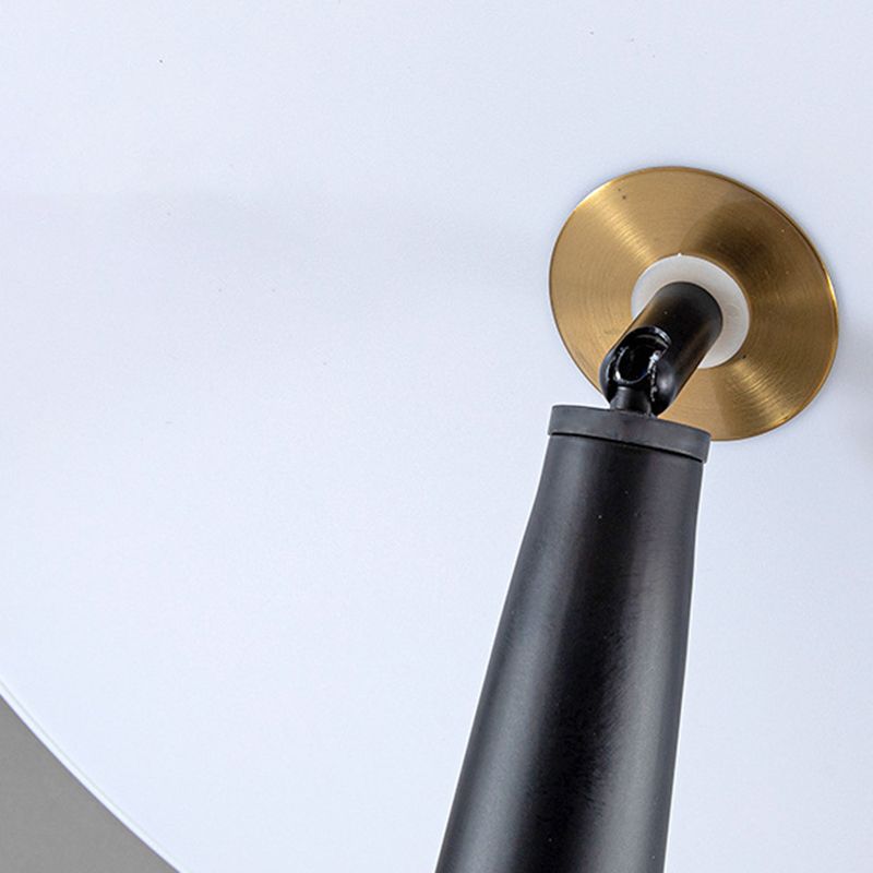 Salgado modern tefatformad golvlampa i metall, svart