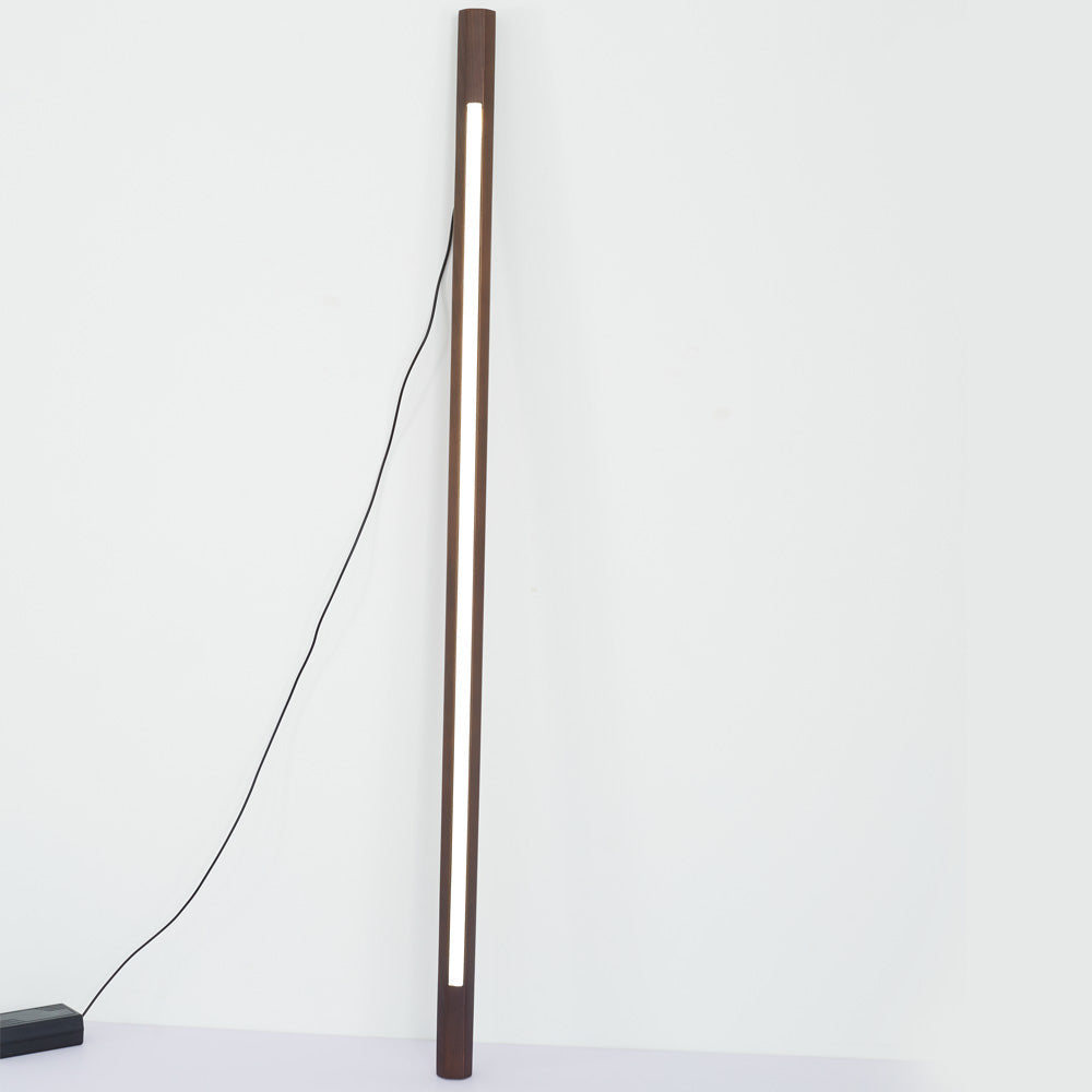 Ozawa minimalistisk lineær gulvlampe, træ, stue