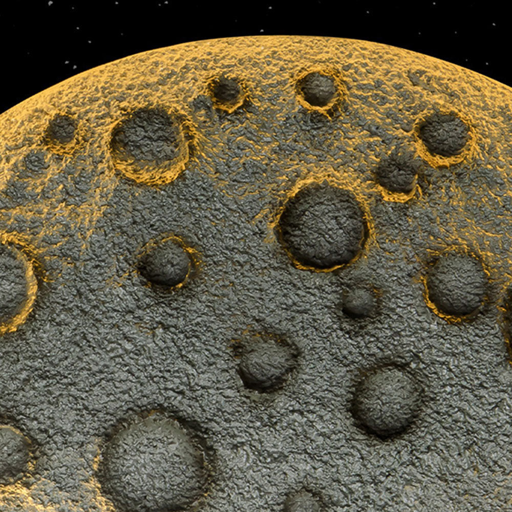 Candeeiro de parede Aria redondo Lua Astronauta preto, metal