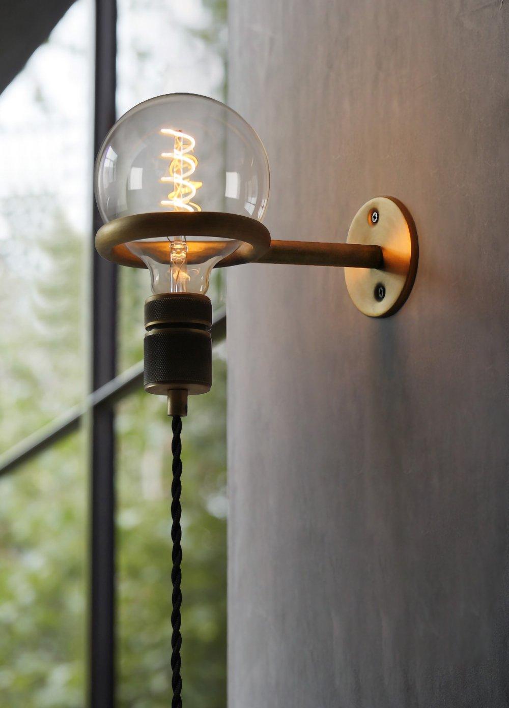Evmaror elegant minimalistisk vägglampa i glas