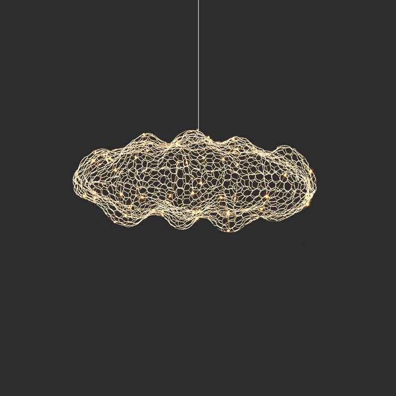 Candeeiro suspenso Rivelaine Golden Cloud Weave