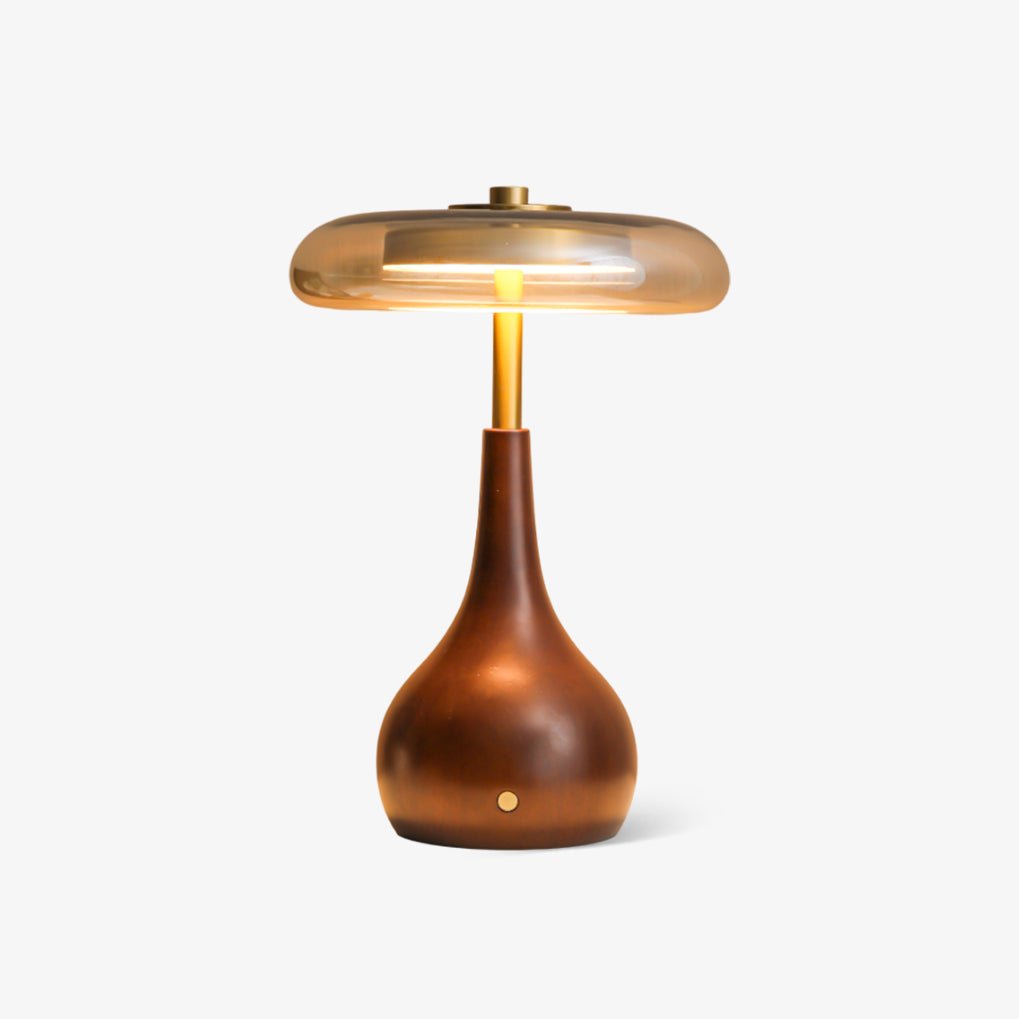 Airdes vintagebordlampe i træ