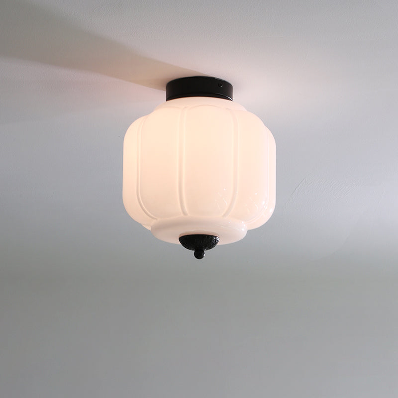 Selviro loftlampe, grønt glas, messing, klassisk