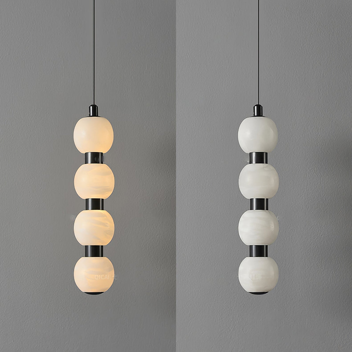 Albinaine modern taklampa i alabaster