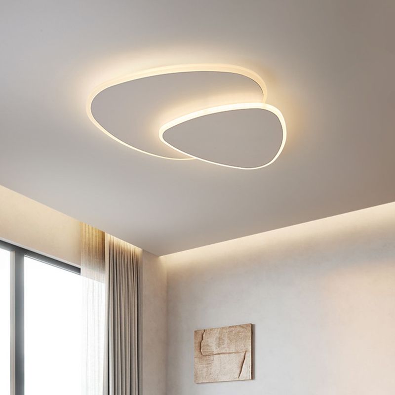 Corvian Ceiling Light White Geometric LED