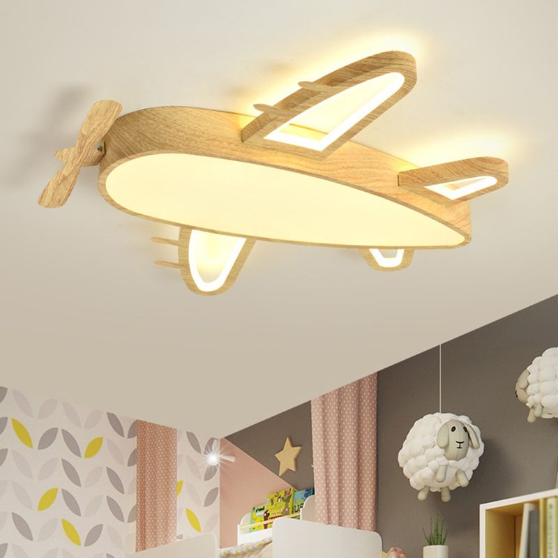 Arisha moderni art deco -tyylinen lentokoneenmuotoinen kattovalaisin, puu/tumma puu