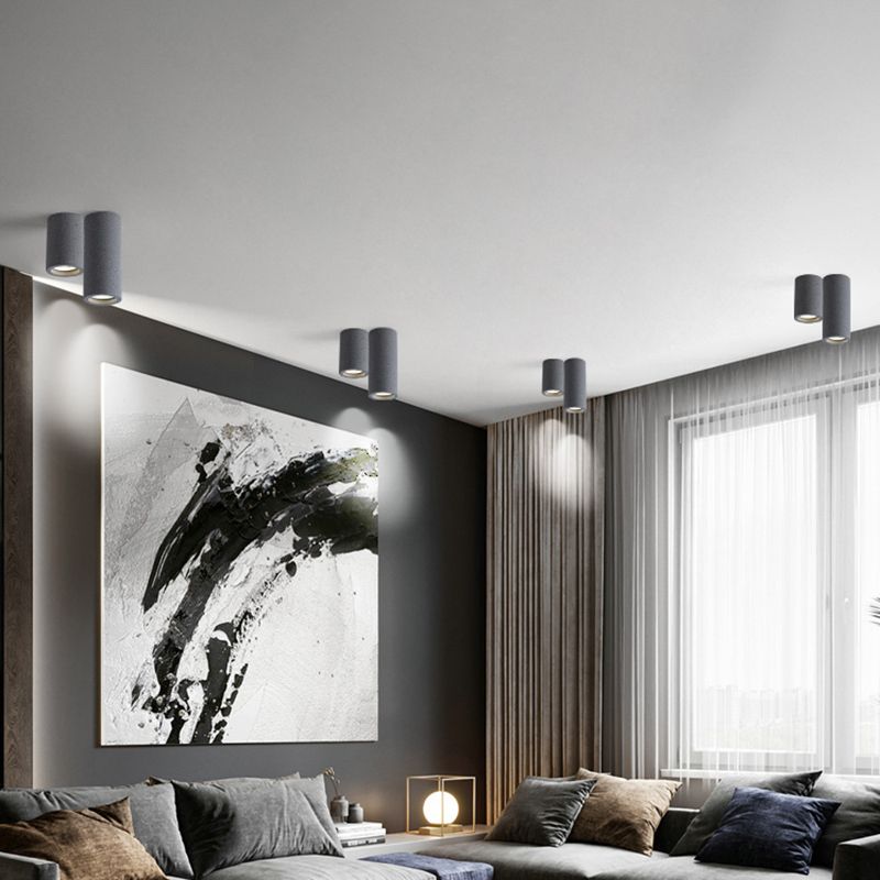 Luz de teto saliente Aria, cilíndrica, LED moderna, sala de estar