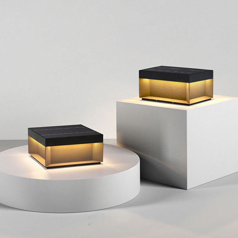 Lenovae Post Lamps Outdoor Modern Square Solar