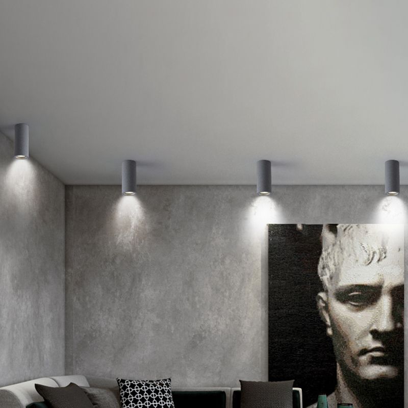Luz de teto saliente Aria, cilíndrica, LED moderna, sala de estar