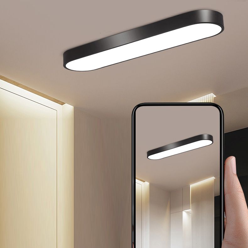 Arisha Oval Flush Mount LED Ceiling Light, Black/White/Grey/Gold
