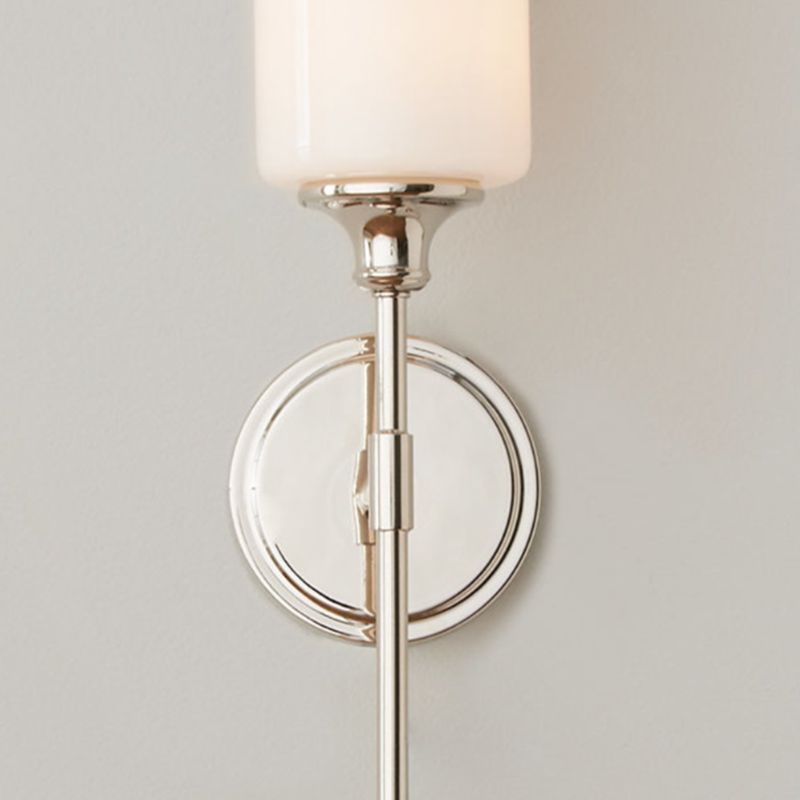 Arisha Milky Glass Mirror Front Vanity Wall Lamp, 2 Colour