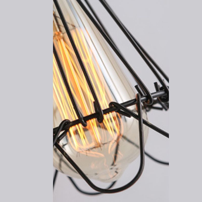 Candeeiro de parede Alessio industrial em forma de lanterna, em metal, preto/ferrugem