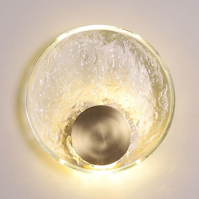 Kristy art deco-væglampe med globus i krystal og metal til soveværelset, guld
