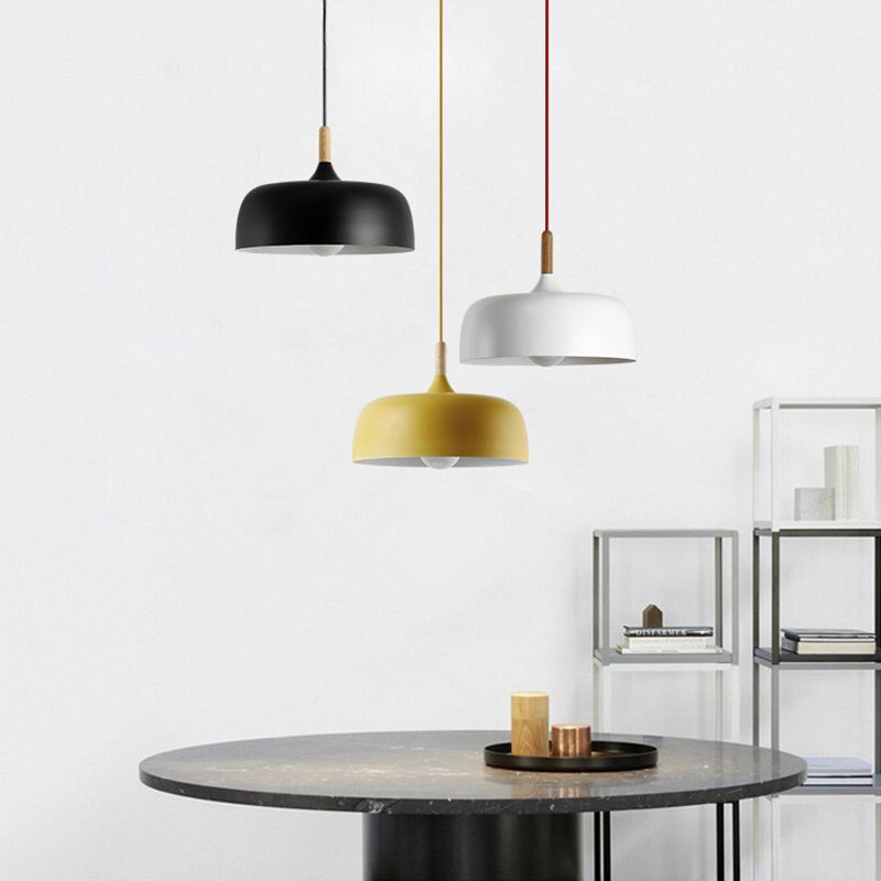 Candeeiro suspenso moderno Aria em forma de cúpula macaron, para sala de jantar
