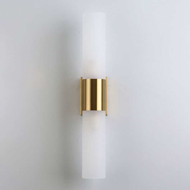 Arisha moderne væglampe med to hoveder i metal og glas til sminkebord, sort/guld