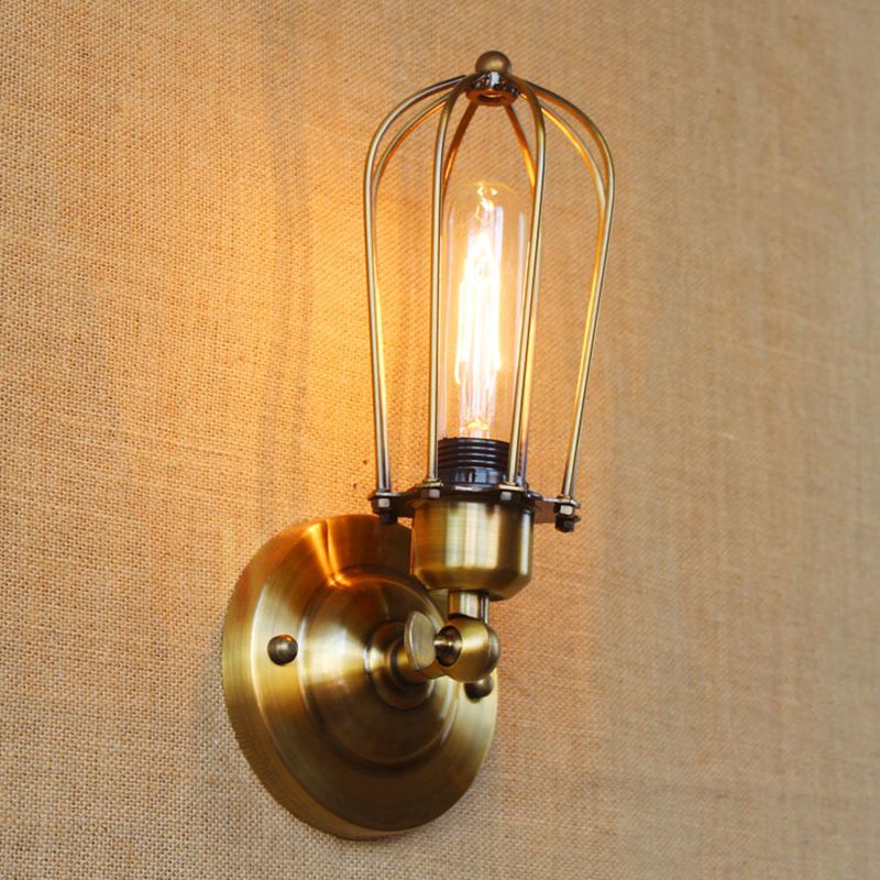Silva vintagevæglampe i jern, sort/rust/bronze/guld/sølv
