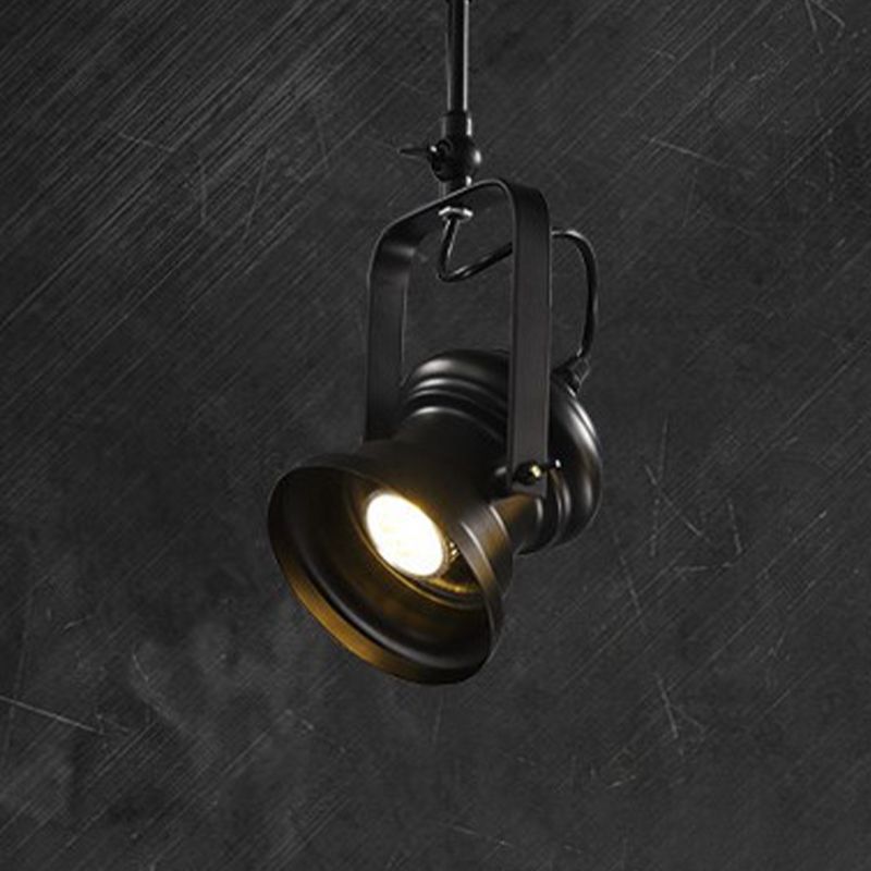Candeeiro de teto Alessio de montagem semiembutida, estilo industrial, rotativo
